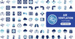 © Maunsura - Collection of flat air ventilation and climate control system icons