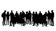 © Md - Silhouette group of people standing together isolated on transparent background