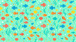 © Crushin - Vibrant Fish Pattern on Gift Wrapping Paper for Oceanic Decorations