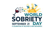 © Irina - World Sobriety Day celebration with sun, wine glass, and birds