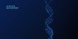 © Endrajit - Abstract science background featuring a glowing blue dna double helix structure