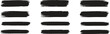 © methumahi - Set of different grunge brush strokes. Black brush strokes vector. Paint, ink brush, brush strokes, brushes, lines, frames. Dirty artistic design elements. Straight line vector brush strokes.