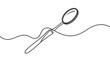 © buno - Minimalist line art scissors white background.