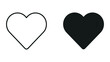 © PNG - Heart symbol icons set for love and social media engagement with valentines