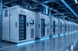 © Mr.Hammercrack - Modern Data Center Hall with Power Distribution Cabinets