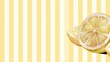 © Alvin - Fresh growth concept with bright lemon slice on yellow striped background, perfect for business branding, continuous improvement, and wellness content marketing visuals