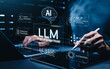 © Supatman - LLM large language model. generative AI technology. chatbot artificial intelligence. developer using prompt engineering, NLP natural language processing, machine learning, text generation, automation