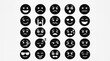 © Charlotte - A bold grid of emoticon faces, symbolizing emotion, identity, and connection, celebrating smiles, tears, and affection as timeless emblems of human feeling and design.