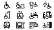 © Baru - Collection of accessibility symbols for disabled people.