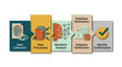 © Yudi Yudia - digital biometric analysis and database verification process with icons in flat design style