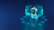 © Chaosamran_Studio - AI agent robot workflow automation orchestrator artificial intelligence data coding icon flow process assistant technology futuristic 3d rendering.