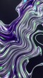 © Ammar.stock - Iridescent liquid metal background, flowing holographic chrome texture, wavy metallic purple and silver ripples for futuristic design