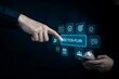 © James - Business people using a digital interface to select an action plan for team strategy