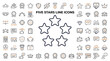 © iamse7en - Set of five stars line icons rating, feedback, quality, review, and customer satisfaction symbols