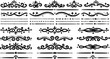 © Nimy_ - Elegant collection of hand drawn vector graphic text dividers featuring ornate flourishes and decorative elements for professional digital design projects