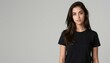 © Sergej - Young woman posing looking at camera in studio