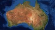 © Creative Photo AI - Satellite View of Australia: An aerial perspective reveals the vast Australian continent, showcasing its diverse landscapes from arid red deserts to verdant coastal regions.