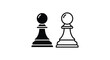 © Rabbi - Chess Pawns In Black And White Minimalist Silhouette