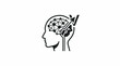 © Reva - Stylized profile of a human head with a circuit-like brain and upward arrow