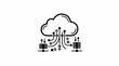© Fiki - Digital cloud connection with data flow to two solar panels