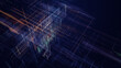 © your123 - Abstract digital grid with glowing data lines and geometric structures, representing artificial intelligence, big data, cloud computing, digital infrastructure, data processing, and future technology.