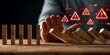 © Mia - A conceptual risk control graphic illustrating crisis prevention, operational stability, strategic protection, problem interception, and safeguarding organizational processes from disruptions