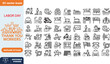 © Md - Diverse labor day workforce occupation line icons with occupation, profession