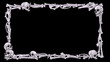 © SADANAN - Creepy human skeleton bones and skull frame background presentation halloween horror