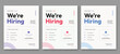 © Mr. Muzammil - We Are Hiring Social Media Post Template with Clean Modern Layout, Editable Job Vacancy Announcement Flyer