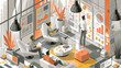 © Aloka - It is a popular concept in modern office settings to visualize strategy workshops and team goals. Ai generated