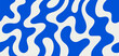 © NazArt - Playful abstract background with liquid shapes in blue. Each shape is unique, with rounded and flowing forms drawing by hand. Design for patterns, backgrounds or posters