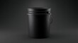 © KzamanPicture - A minimal flame-5 gallon bucket isolated against a dark background, representing industrial storage, construction equipment, and professional cleaning tools.