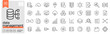 © iconverse - Data management linear icon set. Database, storage, analytics, backup, cloud computing, information systems, data processing, digital infrastructure. Editable stroke. Vector illustration