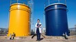© Gabriel - Scientist monitoring industrial storage tanks