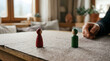© ANMZAKARIA - Wooden peg dolls for family constellation therapy | Psychological counseling tools with wooden figurines | Systematic therapy session using symbolic figures
