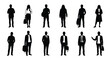 © Muhamad - Silhouettes of Business People Standing and Walking in Various Poses.