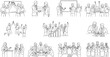 © Mst - Business Team Collaboration and Workplace Success Line Art Illustration Collection for Corporate Professionals