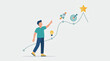 © alvina - Business Journey to Success: Man Pointing to Growth, Ideas, and Goals