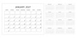 © FYDesign - Set of calendar 2027 template modern vector design. Week start sunday.