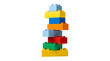 © Isaqiel - Colorful stack of building blocks with yellow, red, and blue bricks