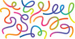 © Be Creative - Colorful squiggles on white background for design and decoration purposes  fun and playful multicolored lines