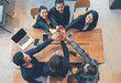 © aFotostock - Diverse multiethnic Partners hands together teamwork group of multiracial people meeting join hands togetherness. Diversity people hands join empower partnership teams connection volunteer community
