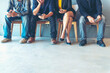 © aFotostock - Job Hiring Interview Candidate prepare Questions Best Answers for Interviewing with Human Resource HR Manager. Confident Candidate in Office sitting waiting outside room for Jobs Interview