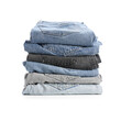 © Pixel-Shot - Stack of folded denim jeans in various shades of blue and gray, casual fashion and apparel concept, this collection of casual apparel represents everyday fashion and wardrobe essentials