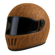 © wirbron - Coconut helmet with black visor and ventilated chin guard.