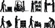 © Mst - Supply Chain Fulfillment Operations Distribution Center Labor and Freight Shipping Icon Pack