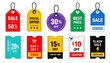 © Impact - label price tag icon set vector discount coupon sale promotion symbol illustration modern designs. Illustration