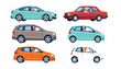 © Ruma - People driving cars set vehicle side view vector illustration auto transport characters flat design collection