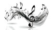 © Elena - Music notes - on White Background