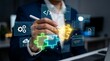 © mozibur01 - Professional developer using digital interface to assemble software puzzle pieces and optimize code architecture for modern business application development projects